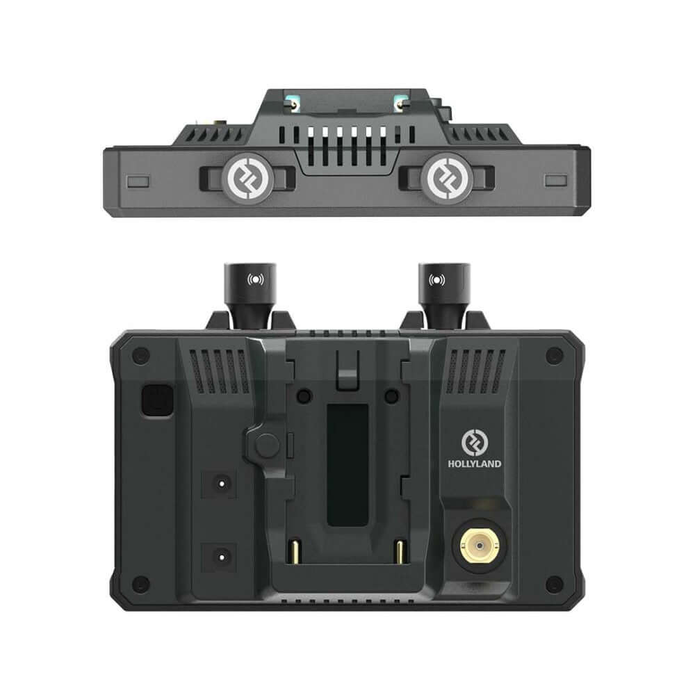 Hollyland Mars M1 5.5 inch wireless transceiver monitor kit, set of 2, showcasing the product's design and features.