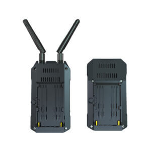 Hollyland Mars 300 PRO HDMI Wireless Video Transmitter/Receiver Set displayed from the back view.