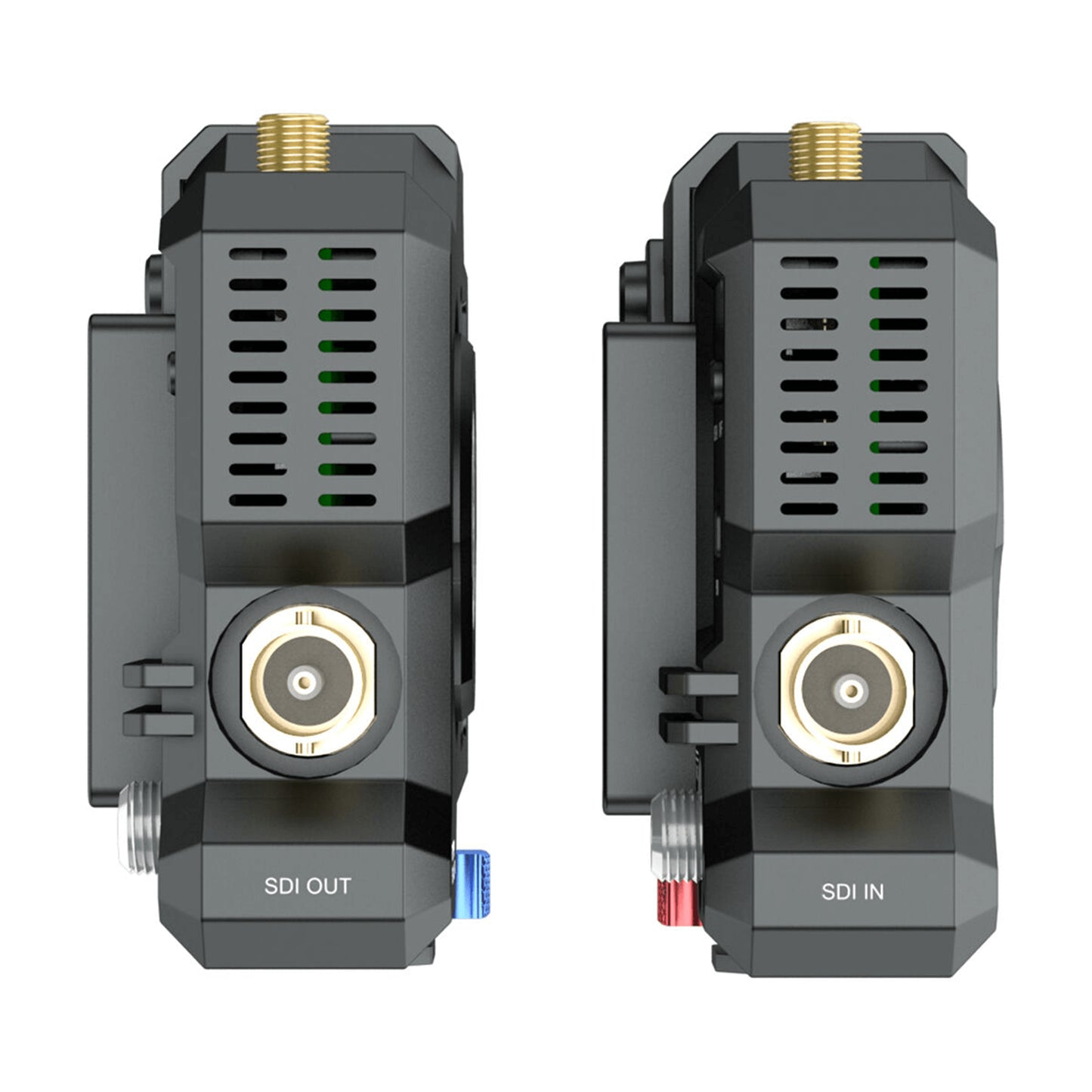 Hollyland Mars 400S PRO SDI/HDMI Wireless Video Transmission System displayed in a professional setting.