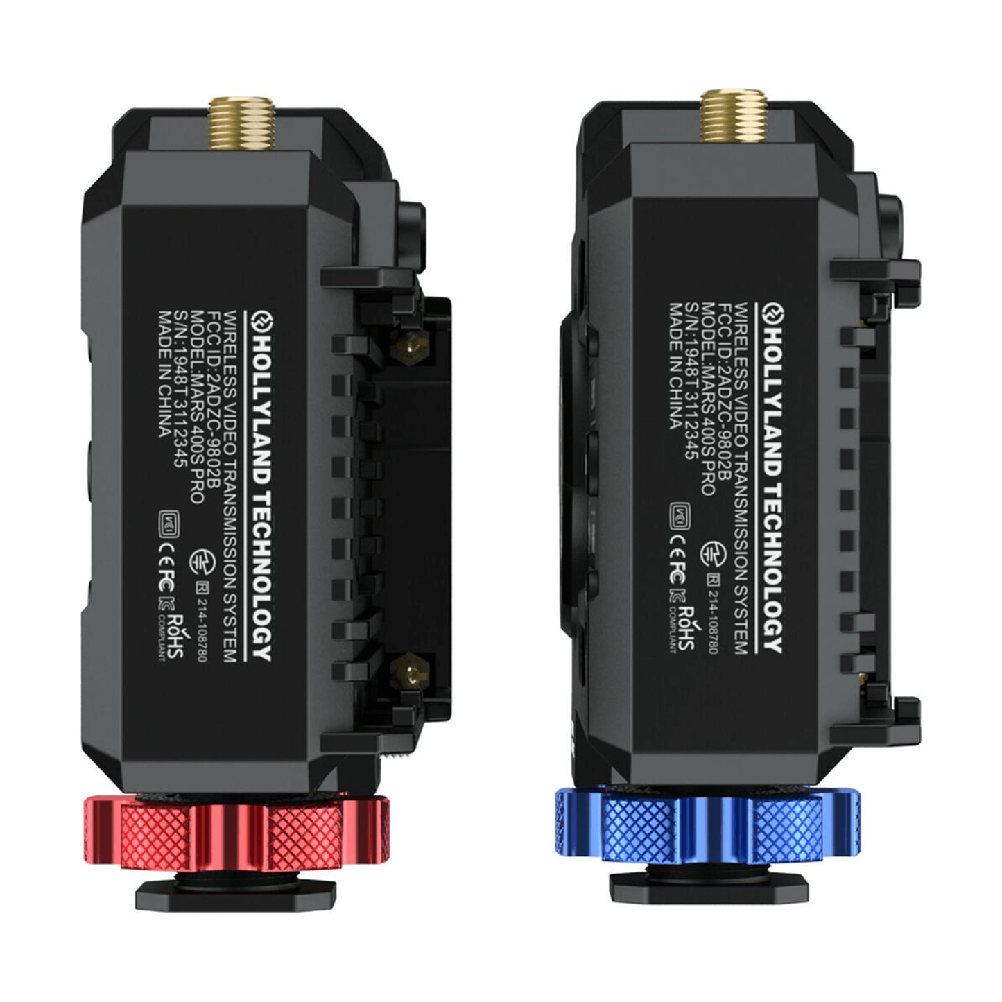 Hollyland Mars 400S PRO SDI/HDMI Wireless Video Transmission System showcasing its sleek design and connectivity options.
