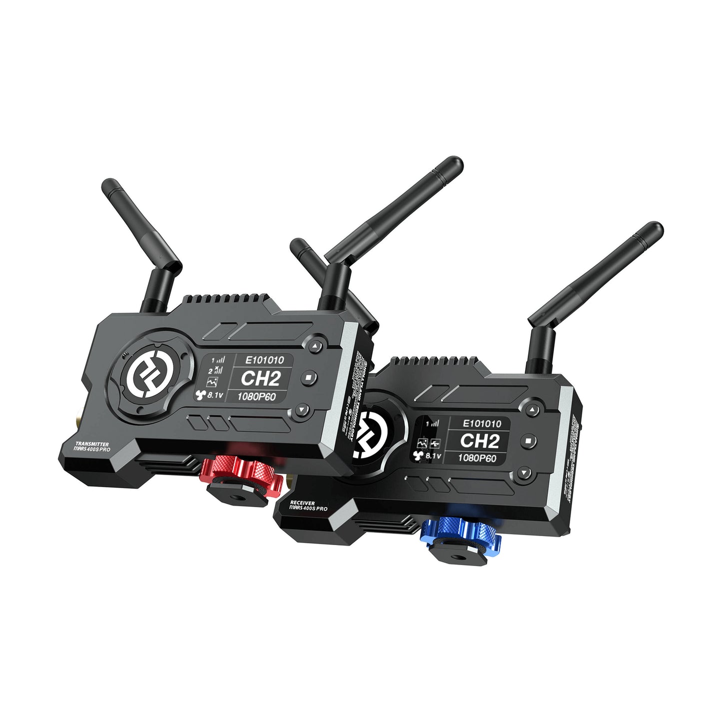 Hollyland Mars 400S PRO SDI/HDMI Wireless Video Transmission System showcasing its sleek design and connectivity options.