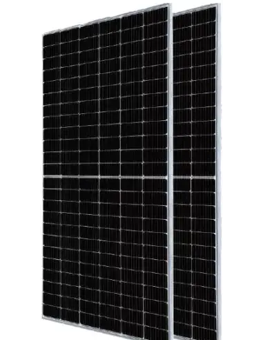 JA Solar 455W Half-Cell Monofacial Solar Panel, featuring a sleek design with 144 cells for efficient energy production.
