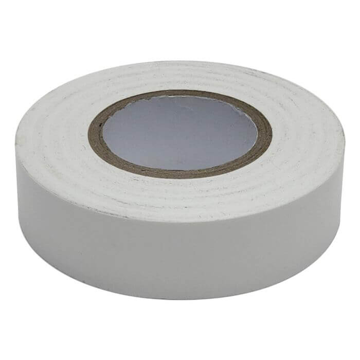 Image of a roll of white insulation tape with strong adhesive, suitable for various applications.