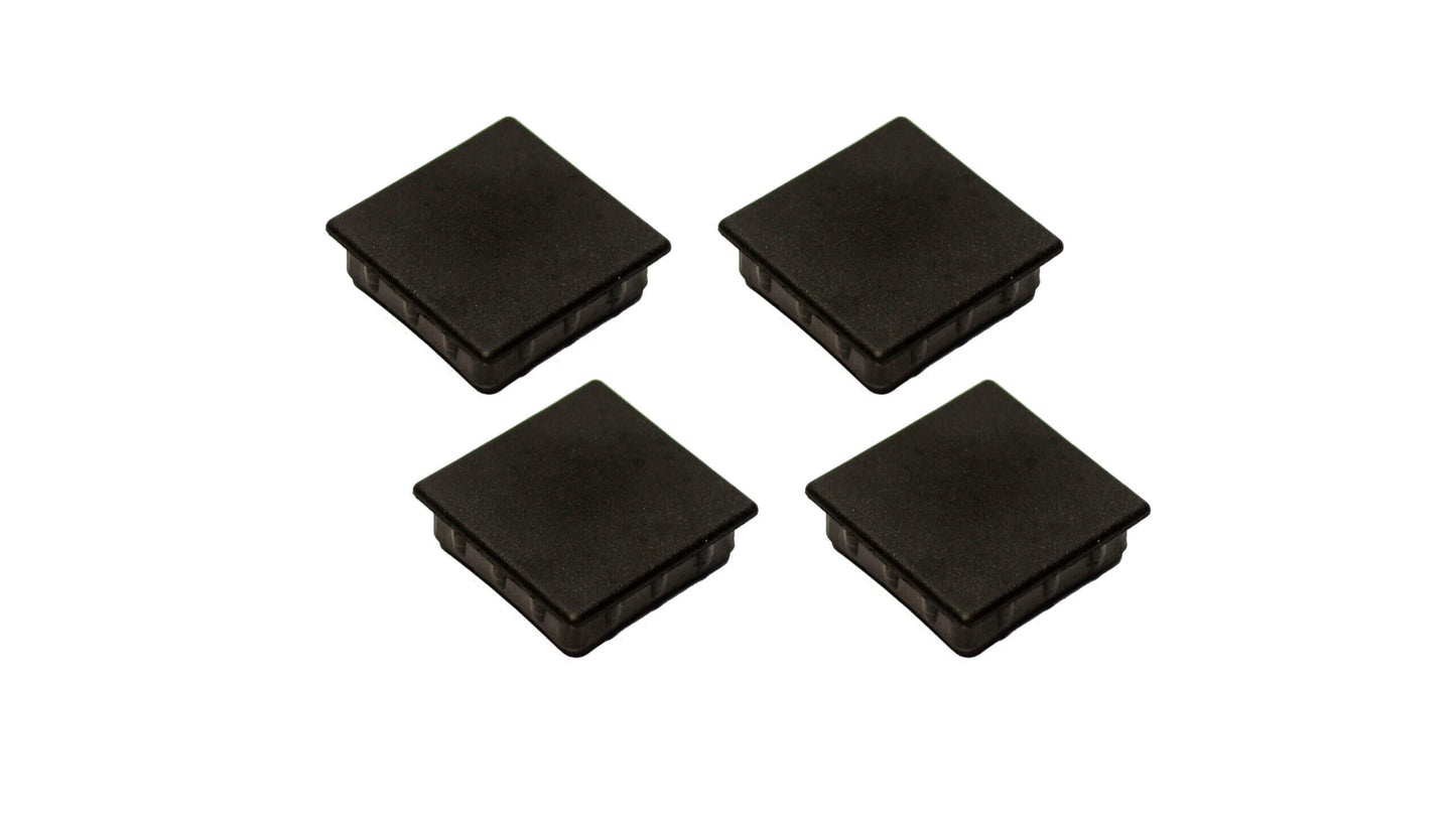 Square insert plug for tubing, model ALUSTAGE 111207INSERT, 60mm size.