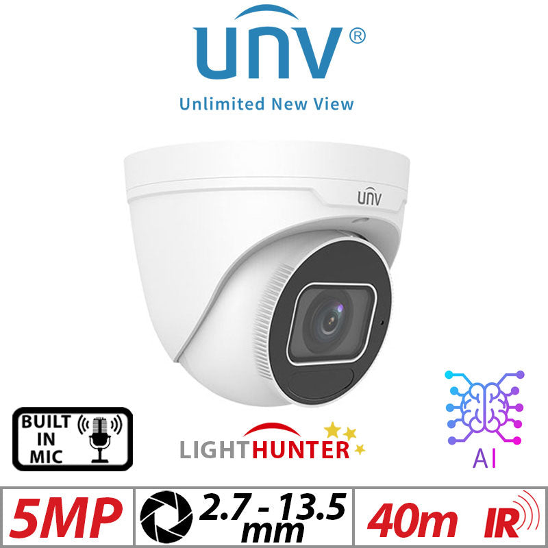 UNV Ultra H.265 5MP WDR Motorized Eyeball Camera