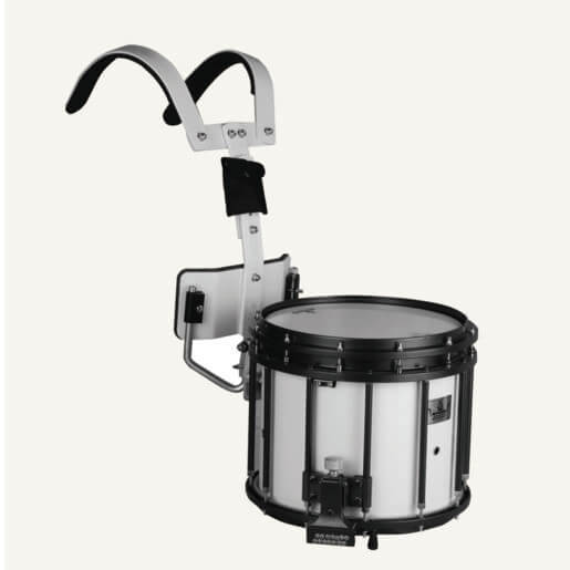 Jinbao 14x12 inch professional marching snare drum displayed on a white background.