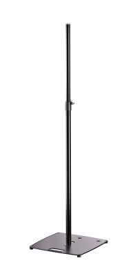König & Meyer 24653 adjustable height lighting and speaker stand with a black finish.