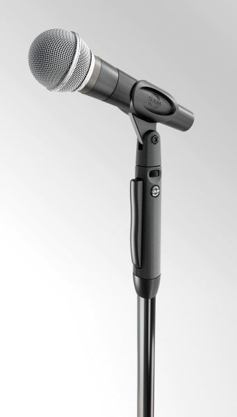 König & Meyer One-Hand Microphone Stand 'Elegance' 26200 in black, showcasing its lightweight and adjustable height features.