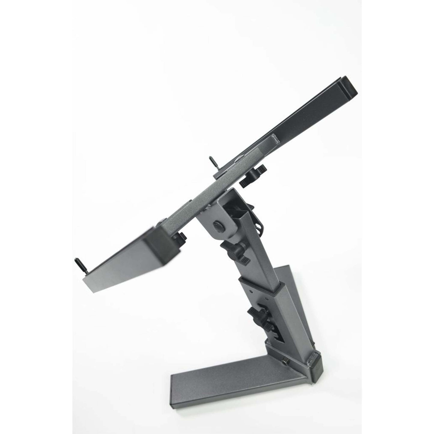 Athletic Short Laptop Stand displayed on a surface, showcasing its design and functionality.