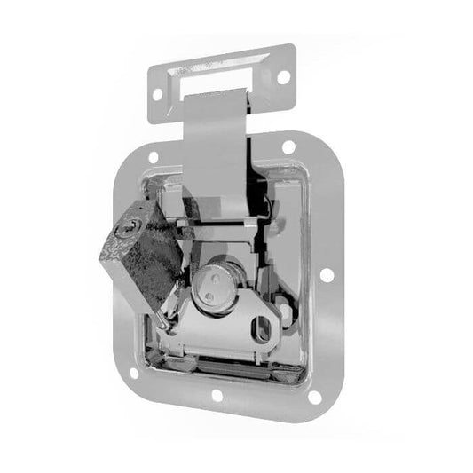 Penn Elcom Padlocking Butterfly Catch with Extended Slider and Remote Catch Plate shown in detail.