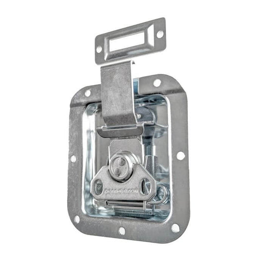 Penn Elcom padlocking butterfly catch with extended slider, designed for secure closure and easy access.
