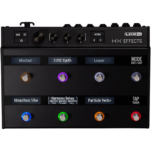 LINE 6 HX Effects Guitar Multi-Effects Floor Processor, a compact and versatile effects unit designed for guitarists.