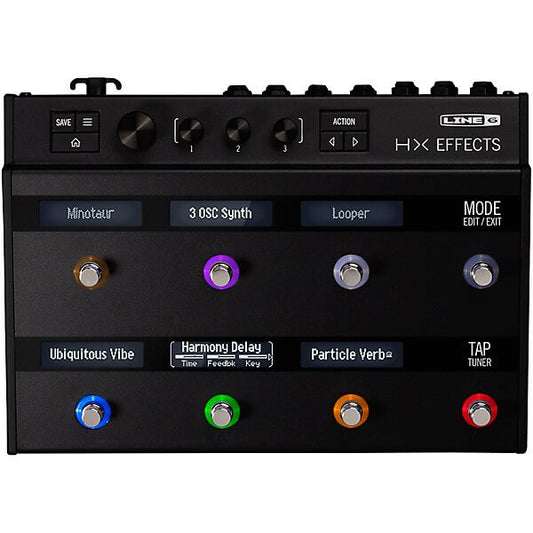 LINE 6 HX Effects Guitar Multi-Effects Floor Processor, a compact and versatile effects unit designed for guitarists.