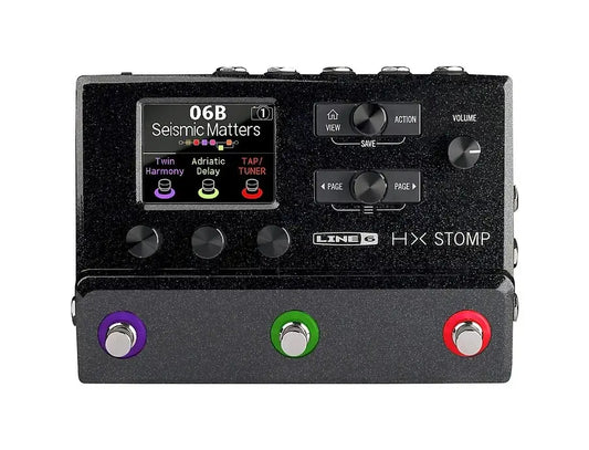 LINE 6 HX Stomp compact guitar multi-effects floor processor featuring over 300 effects.