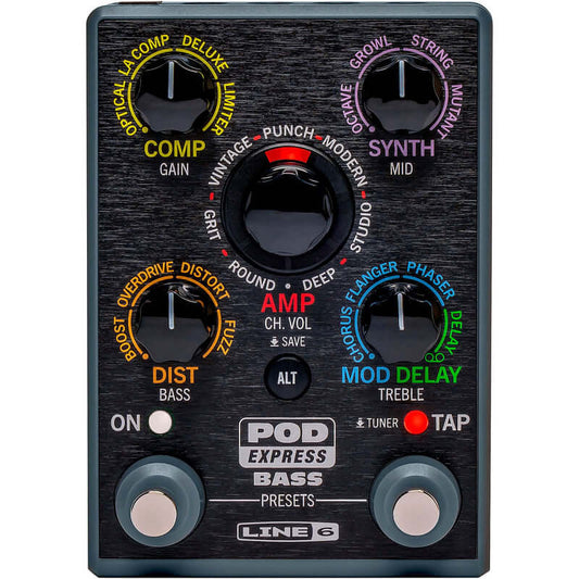 Line 6 POD Express Bass, a versatile multi-effects processor designed for bass players.