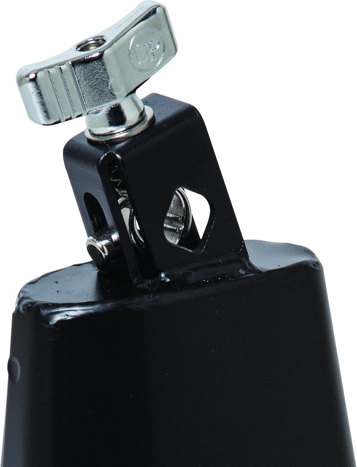 LP Rock Ridge Rider Cowbell in black color, measuring 8.5 inches, displayed against a white background.