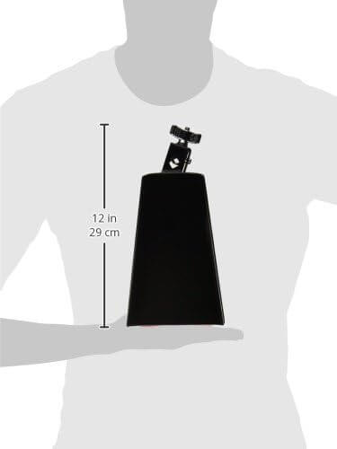 LP Rock Ridge Rider Cowbell in black color, 8.5 inches in size, displayed against a neutral background.
