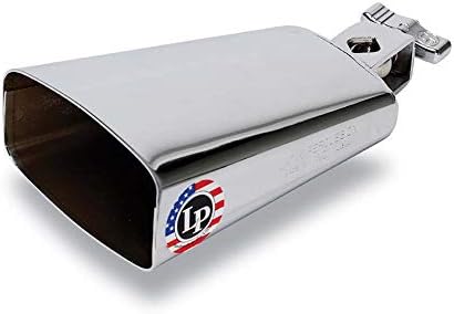 LP Black Beauty Deluxe Sr. Cowbell 5.5 inch with chrome hardware, showcasing its sleek design and shiny finish.