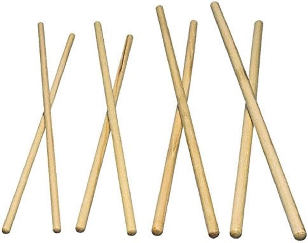 Image of LP Hickory Timbale Sticks with a diameter of 0.5 inches, showcasing their design and texture.