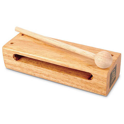 Large LP Aspire wood block with striker, ideal for percussion instruments.