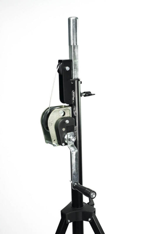 ATHLETIC Heavy Duty Winch Lighting Stand with a 60KG load capacity, showcasing its robust design and functionality.