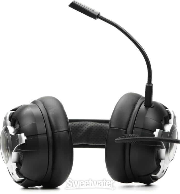 ASHDOWN M-LEVEL-UP-SILVER Gaming Headset featuring 7.1 Virtual Surround Sound with a sleek silver design.