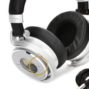 Ashdown M-OV-1-B-C-BLK Bluetooth Over-Ear Headphones featuring Active Noise Cancellation and a VU Meter.