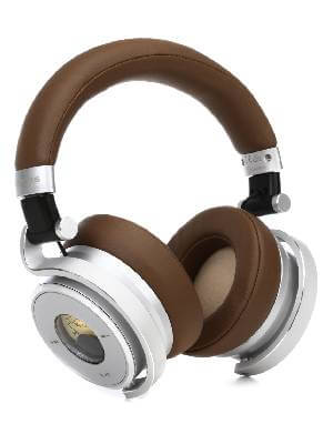 Ashdown M-OV-1-B-C-TAN Bluetooth Over-Ear Headphones featuring Active Noise Cancellation and a VU Meter.