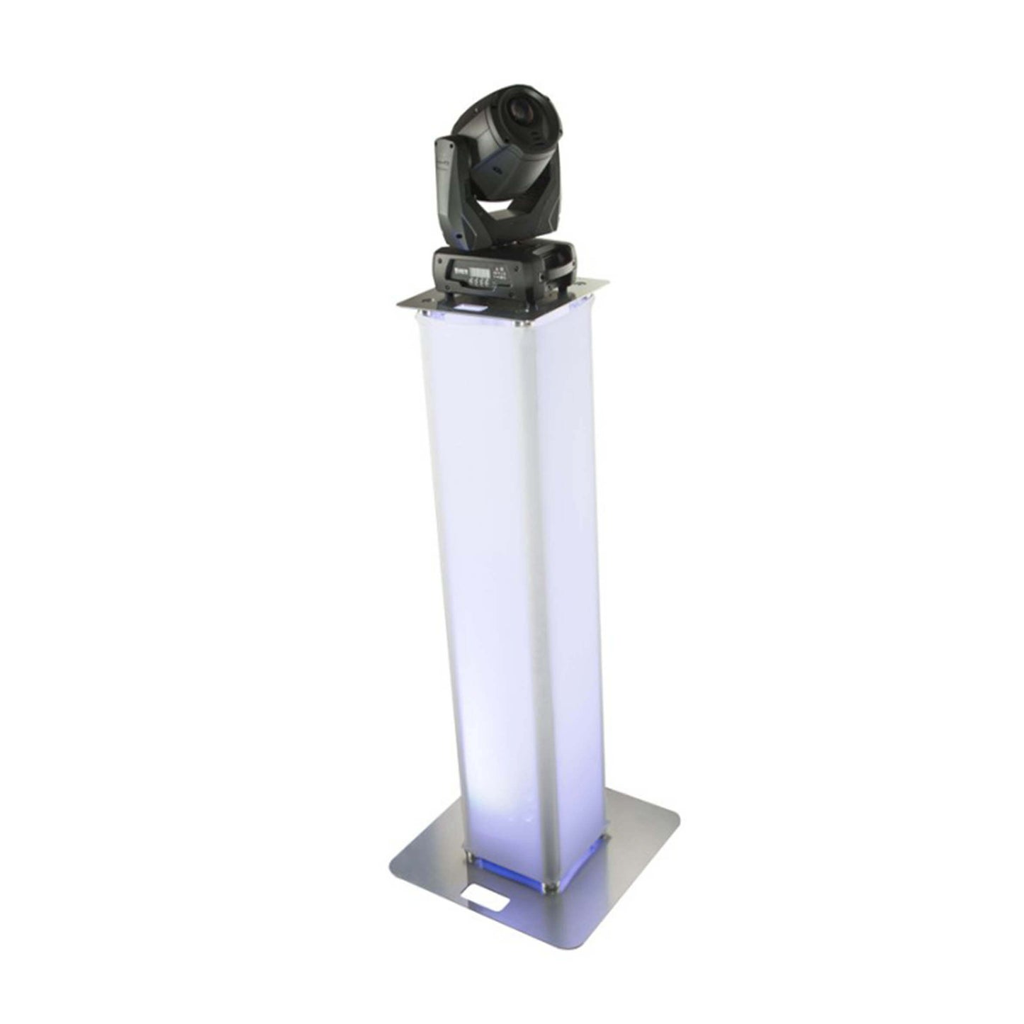 ALUSTAGE 1.5M Moving Head Lighting Tower showcasing its durable aluminium structure and flame retardant cover.