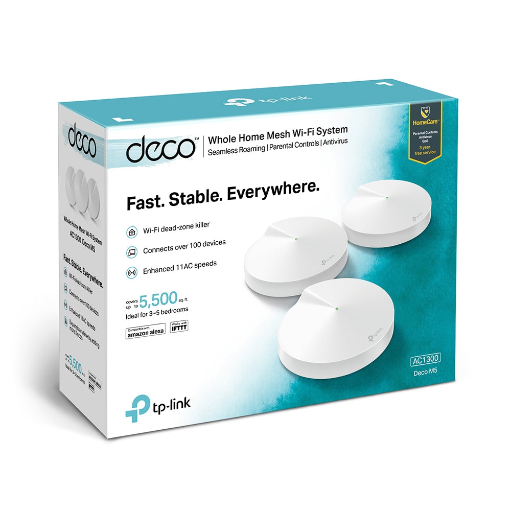 TP-Link Deco M5 AC1300 Mesh Wi-Fi System - 3 Pack