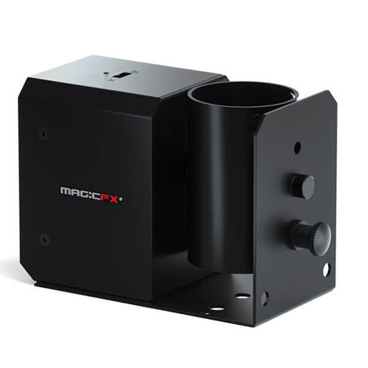 MAGICFX® POWERSHOT II electric confetti and streamer shot unit displayed with vibrant confetti.