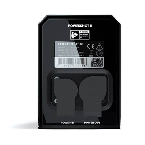 MAGICFX POWERSHOT II unit designed for shooting electric confetti and streamers.