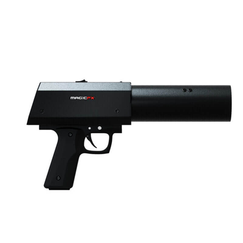 Electric confetti shooter designed for events and celebrations, showcasing the MAGICFX® Confetti Pistol MFX0310.