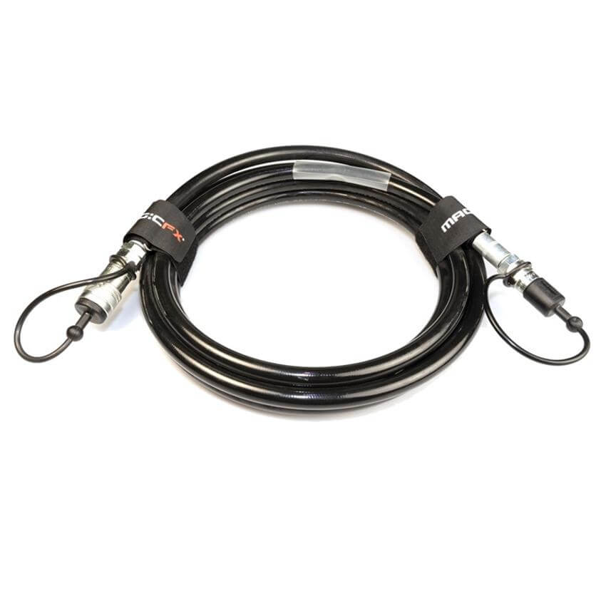 Durable liquid CO2 delivery hose, 5 meters long, featuring 3/8 male and female connectors.