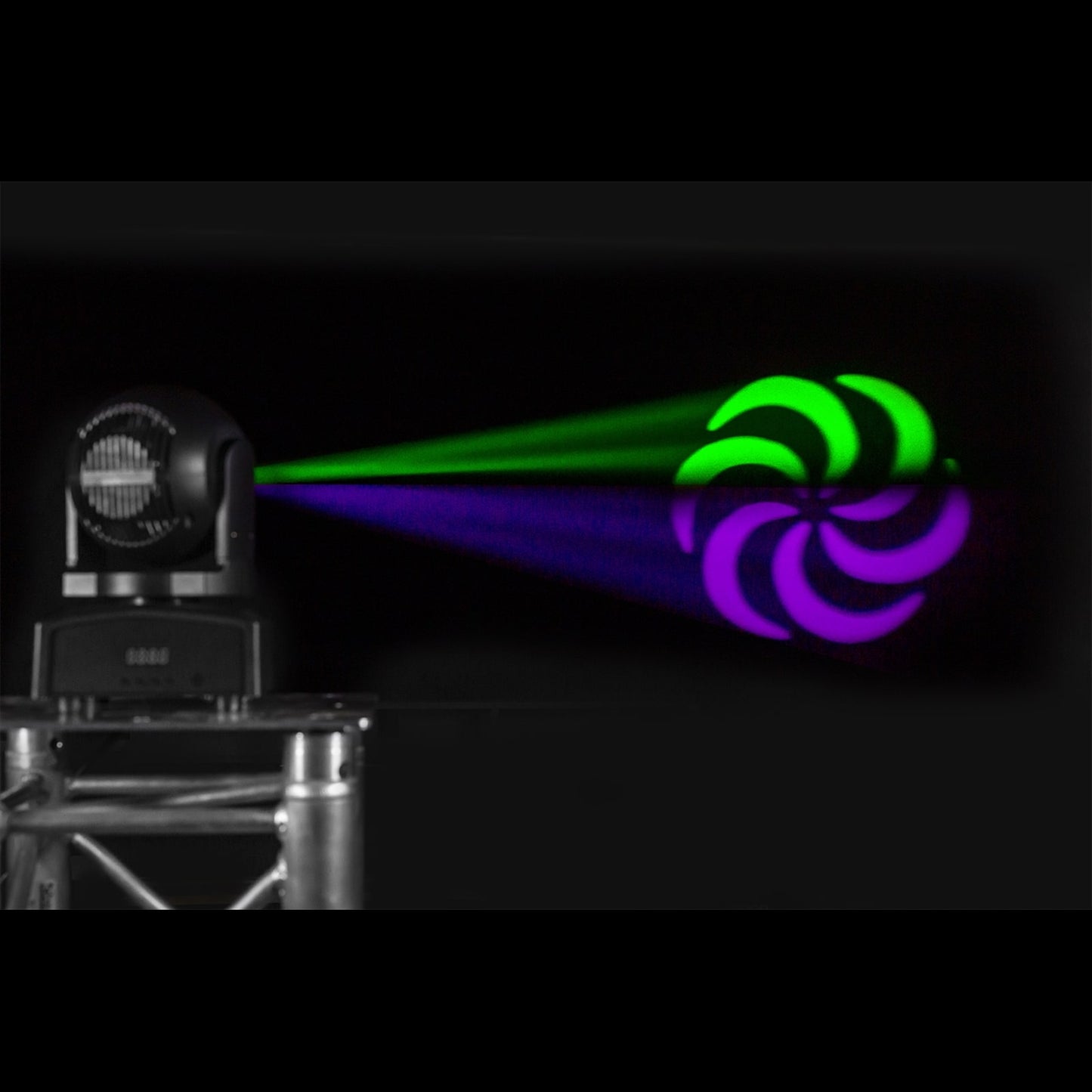 Effects view of the MHL75 LED Spot/Wash Moving Head with 30W white LED and 6x 8W RGBW wash LEDs 1.