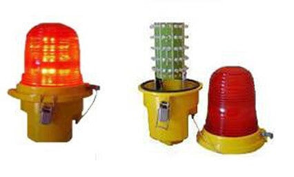 Micro Instruments LED Aircraft Beacon in red color, suitable for 10-30V power supply.