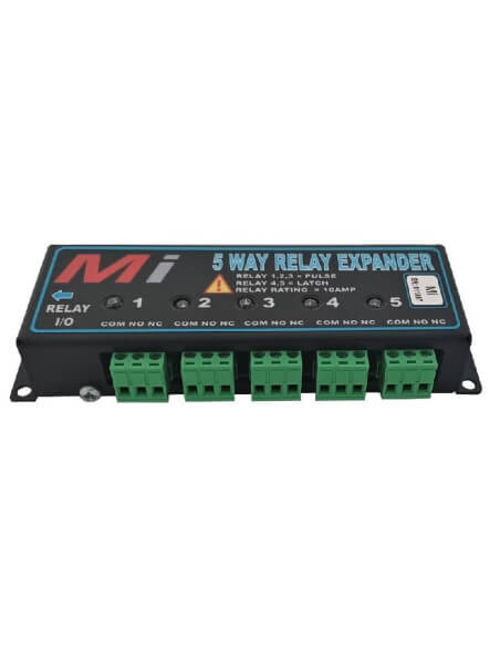Image of the Micro Instruments 5 Port Relay Module designed for NPMX Compact systems.