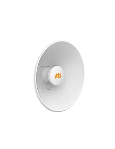 Mimosa N5-X20 Twist-on Dish designed for frequency range 4.9 to 6.4 GHz.