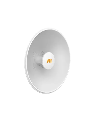 Mimosa N5-X25 Twist-on Dish designed for 4.9-6.4 GHz frequency bands.