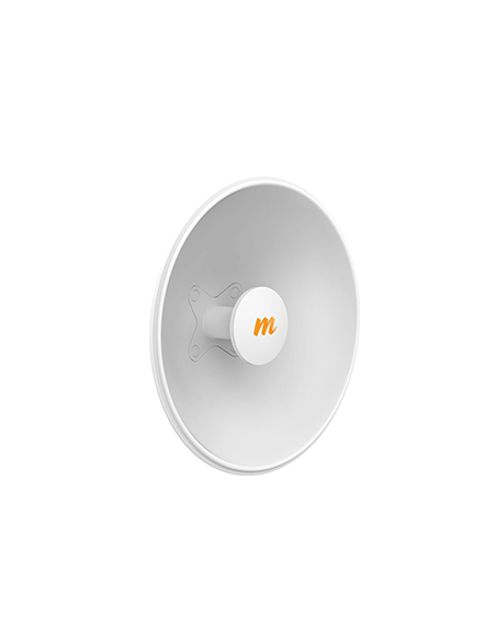 Mimosa N5-X25 Twist-on Dish designed for 4.9-6.4 GHz frequency range.