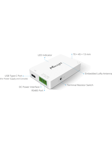 Milesight UC100 Controller - Non-LTE, a device used for IoT applications.