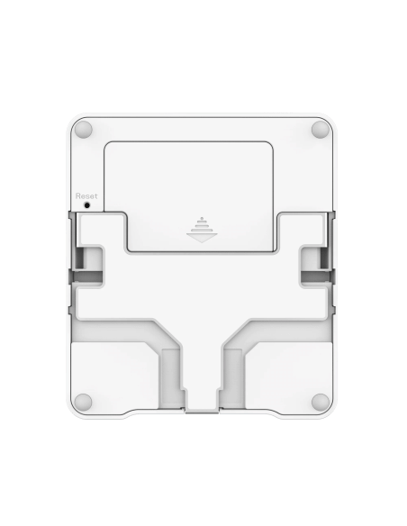 Milesight 7-in-1 indoor monitor displaying temperature, humidity, PIR sensor, and air quality metrics.
