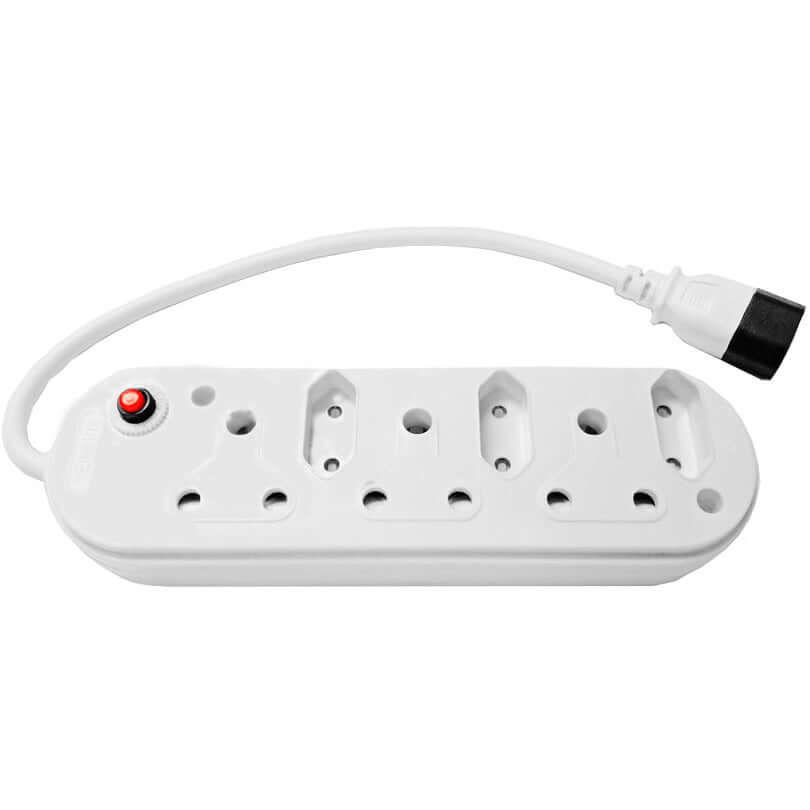 Multi Plug with 3x16A and 3x5A IEC Cord, 0.5 meters long, suitable for various electrical appliances.