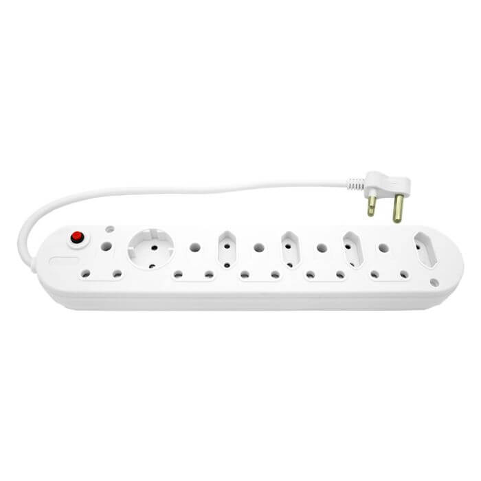 Image of a Multi Plug IEC Cord with specifications of 5x16A and 5x5A, measuring 0.5 meters in length.