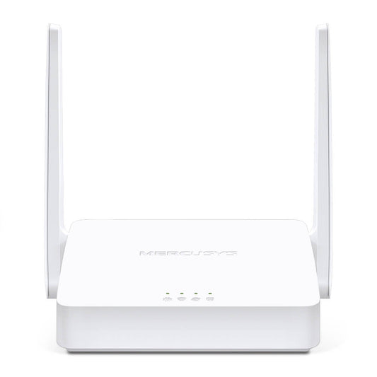 Mercusys MW302R N300 Multi-Mode Wi-Fi Router displayed on a white background.