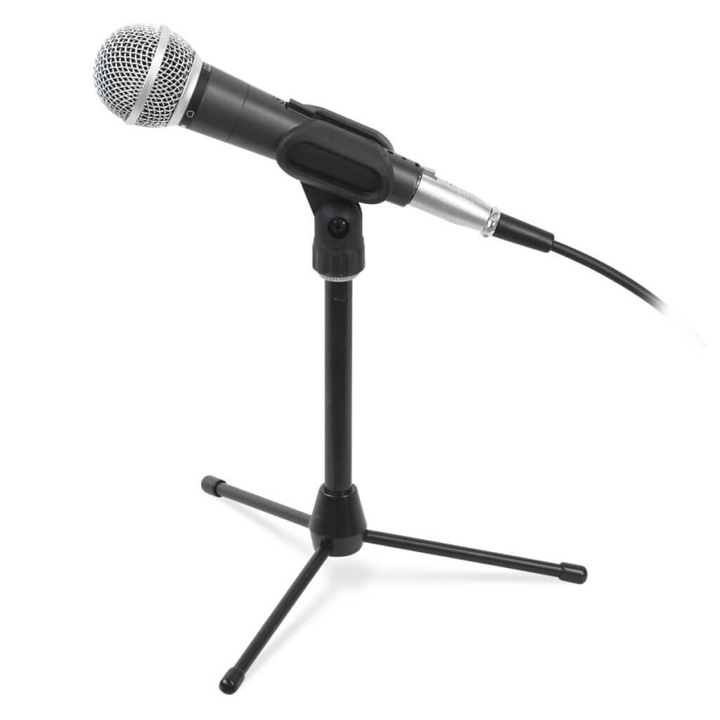Athletic Desktop Microphone Stand showcasing a sturdy and adjustable design suitable for various recording setups.