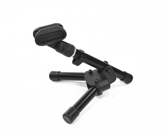 Athletic 3/8 inch fully foldable desktop microphone stand displayed on a surface.