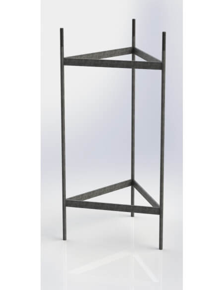 Lattice mast casting cage designed for Y-base assembly, showcasing its structure and connection points.