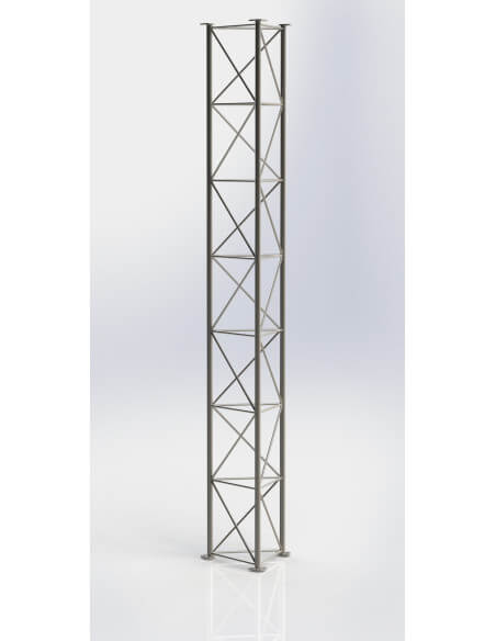 Image of the Masts & Brackets Lattice Mast Section V2, featuring a 3m length with ZigZag bracing design.