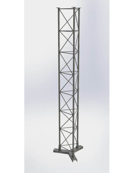 Image of the Masts & Brackets Lattice Mast Y-Base Assembly, featuring the base section and Y-base.